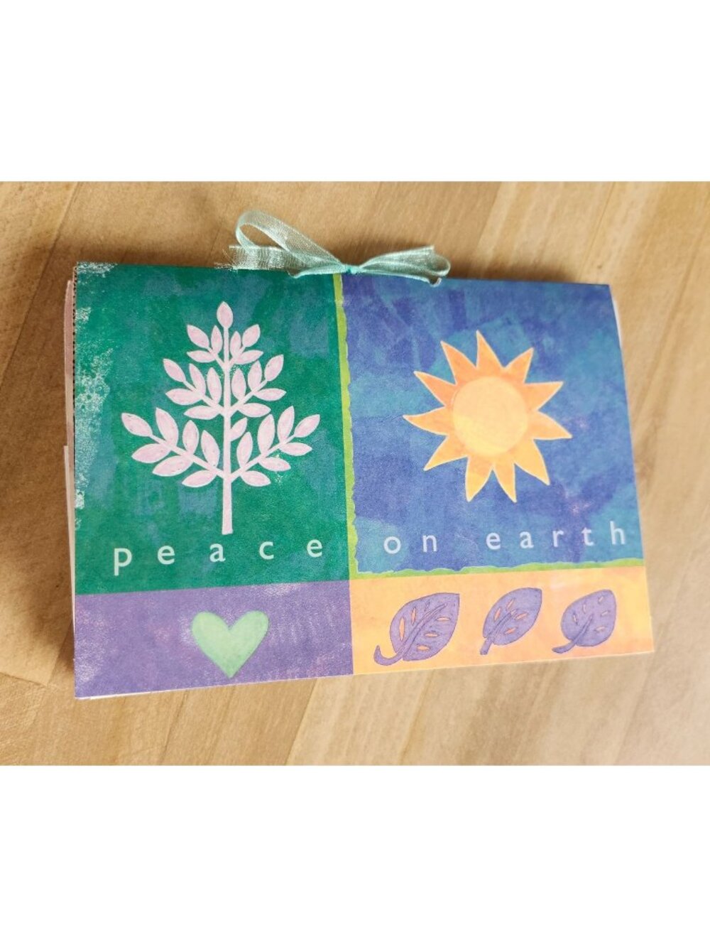 Handmade Junk Journal Booklet 60 pages Peace On Earth